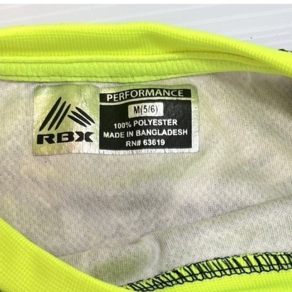 RBX Kids Long Sleeve Shirt Camo Performance Neon Trim Size M 5-6 - Picture 7 of 7